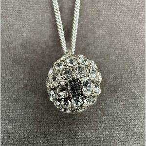 💎 Reduced again! Crystal silver disco ball necklace